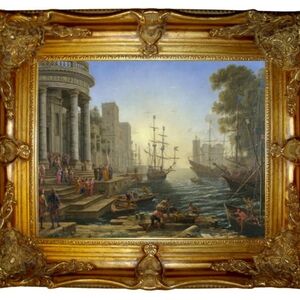Classical Harbor Scene Art Print